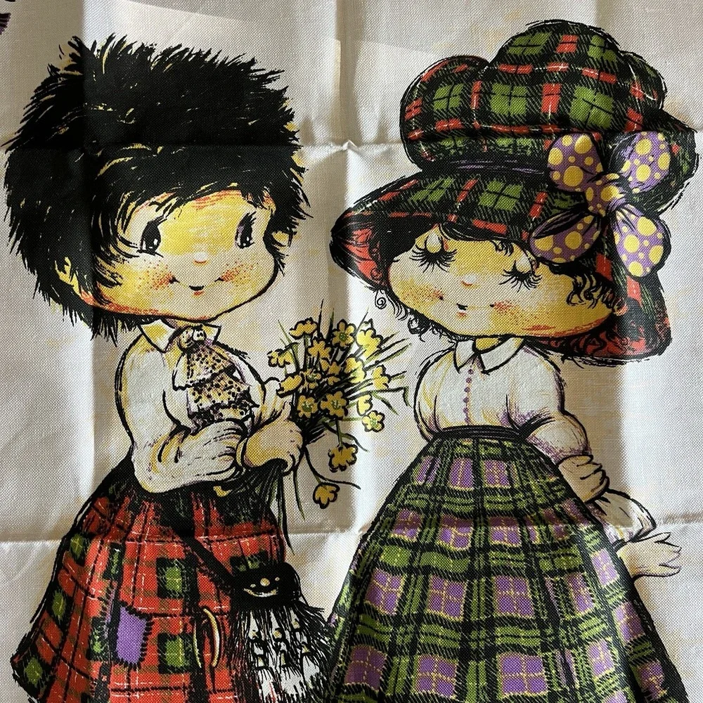 Vintage 70s Kindness British Tea Towel Sewing Panel 20